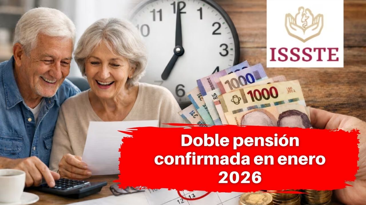 Doble pensión confirmada en enero 2026: pagos del IMSS e ISSSTE para adultos mayores
